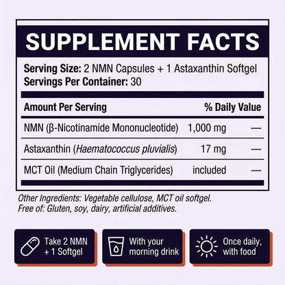 Anti-Aging Bundle : NMN Complex & Astaxanthin Softgels