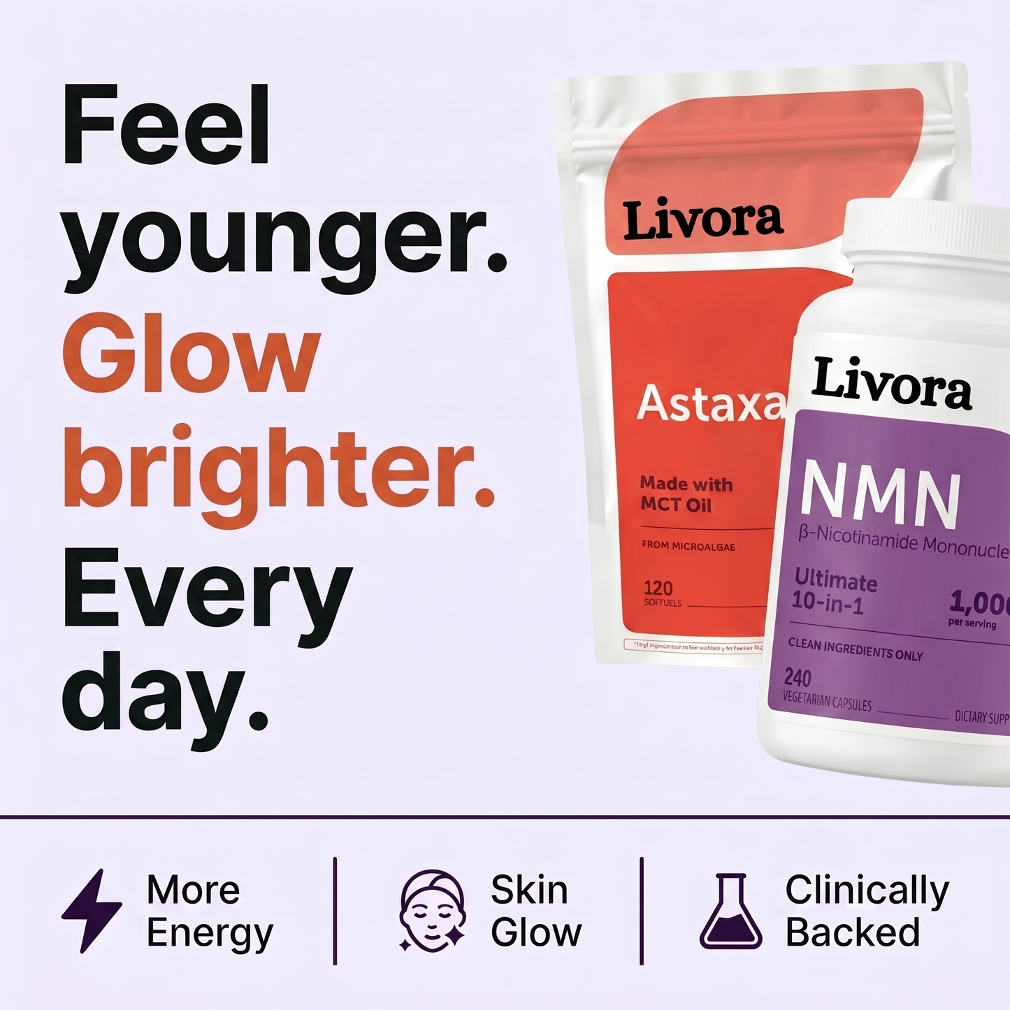 Anti-Aging Bundle : NMN Complex & Astaxanthin Softgels