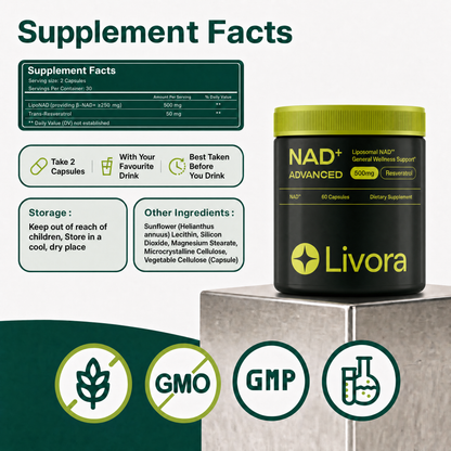 NAD+ (500mg) – Advanced Liver & Cellular Support